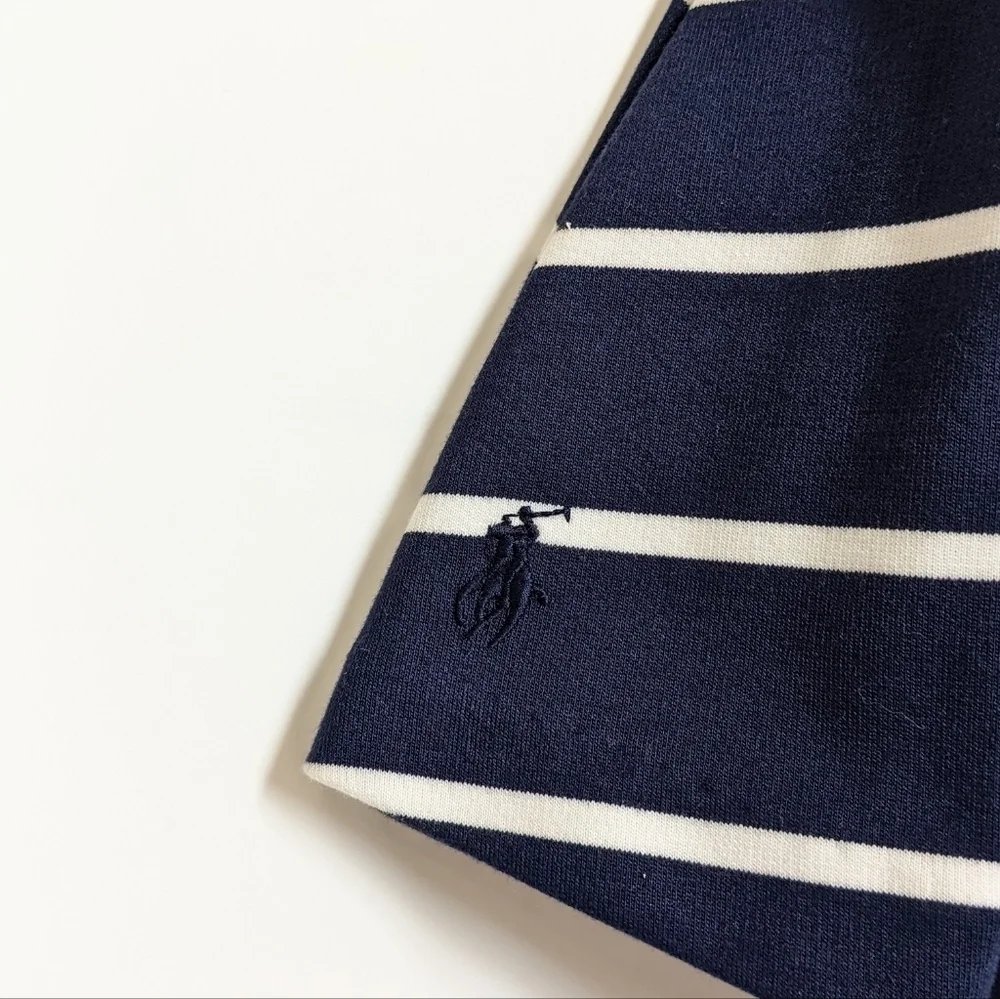 Girls Blue & White Stripe Polo Ralph Lauren Dress